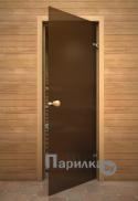 Дверь для сауны стекло матовое бронза 70х190 (АKMA)