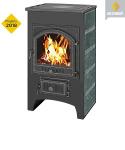 Печь-Камин Везувий ПК-02 (205) с плитой (змеевик) 12 кВт (200 м3) высокий Ø 150 мм