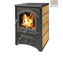 Печь - Камин Везувий ПК -02 (205) с плитой, песчаник , высокий 12 кВт (200 м3) ⌀115 мм