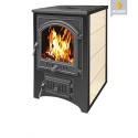 Печь - Камин Везувий ПК -01 (205) с плитой, бежевый 12 кВт (200 м3) ⌀115 мм